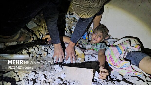 کودکان قربانیان بمباران رژیم غاصب صهیونیستی