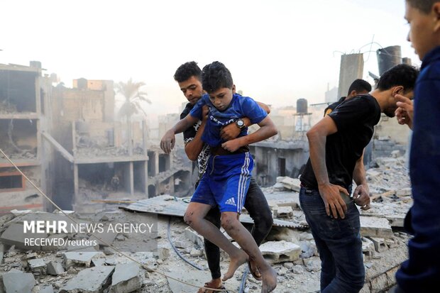 کودکان قربانیان بمباران رژیم غاصب صهیونیستی