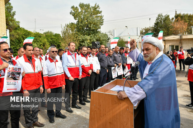 Fars Red Crescent members gathers to condemn Israeli crimes
