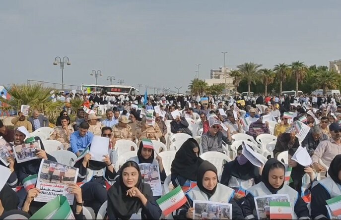 مردم استان بوشهر در محکومیت جنایات رژیم صهیونیستی تجمع کردند