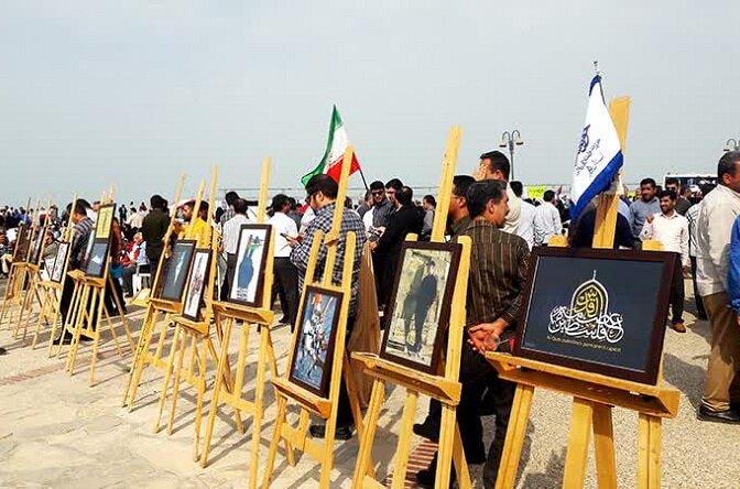 نمایشگاه «نبرد طوفان الاقصی» در کرانه خلیج فارس برگزار شد