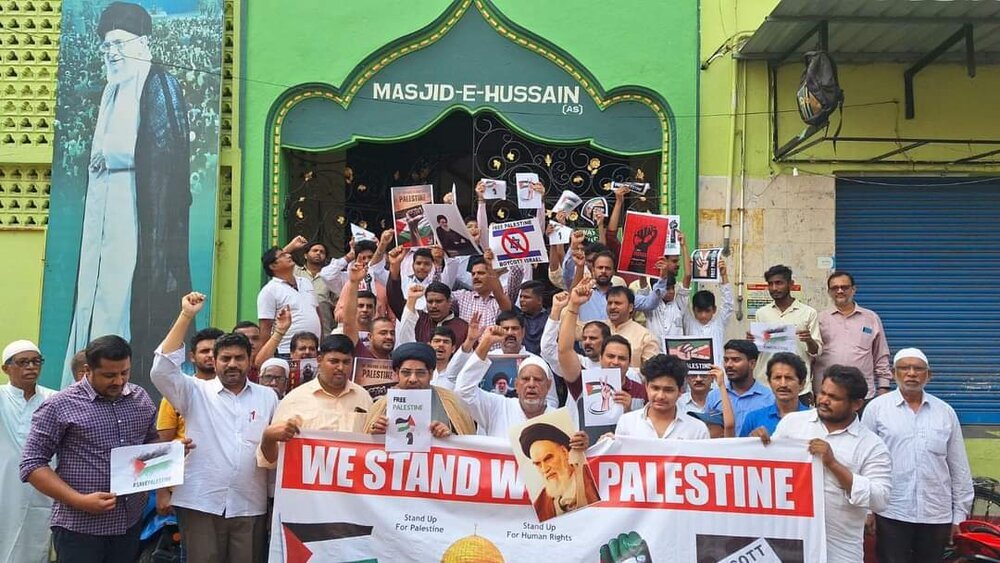 ہندوستان کے مختلف شہروں میں فلسطین کے ساتھ اظہار یکجہتی اور صہیونی مظالم کے خلاف احتجاج