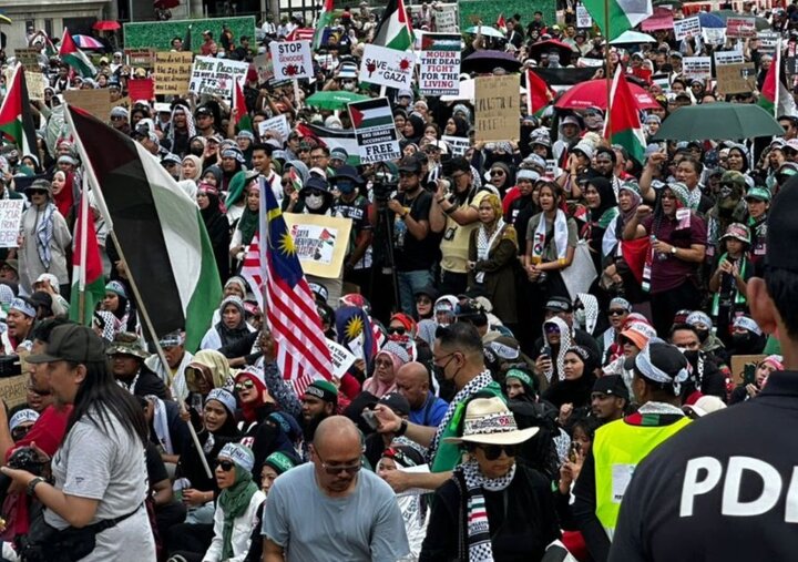 Malezya'da Filistin'e destek gösterisi