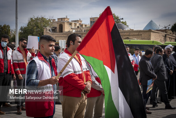 تجمع مرهم برای غزه در چهارمحال و بختیاری