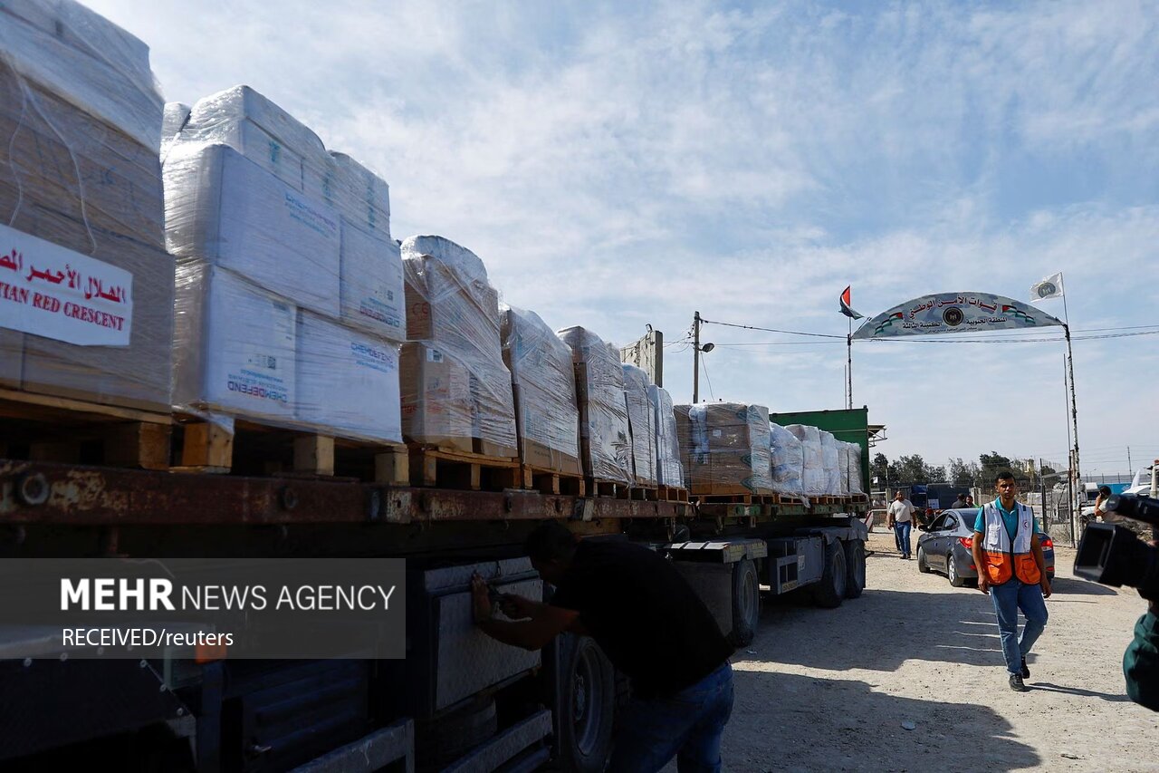 دومین محموله هلال احمرخوزستان برای کمک به مردم مظلوم غزه ارسال شد
