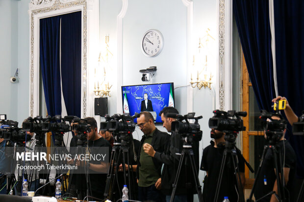 کنفرانس مطبوعاتی حسین امیر عبدالهییان وزیر امور خارجه ایران پس از دومین نشست ساز و کار منطقه‌ای ۳+۳ برگزار شد