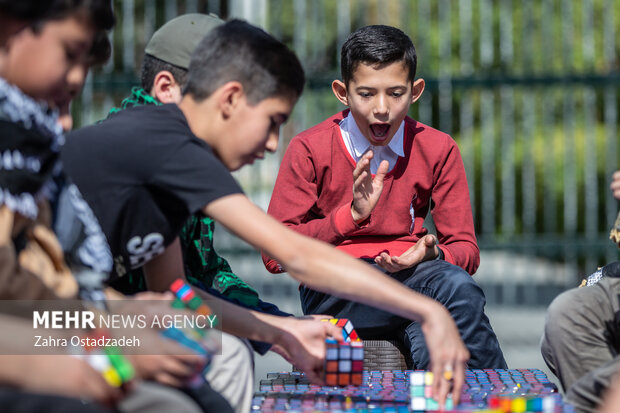 Third event of Iran Rubik Arman center supporting Palestinian