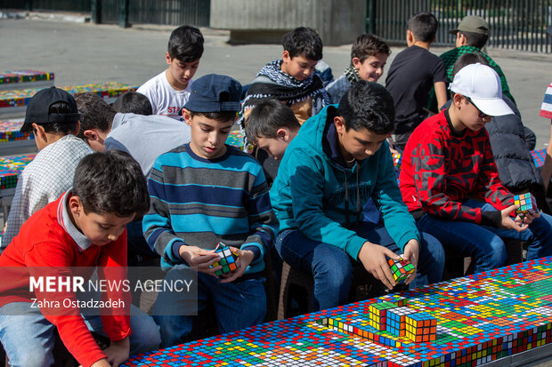 Third event of Iran Rubik Arman center supporting Palestinian