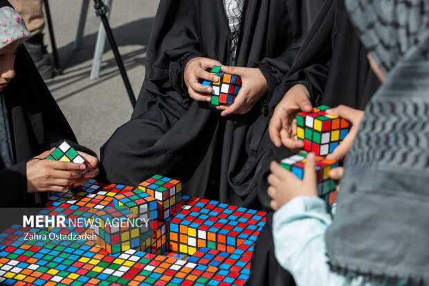 Third event of Iran Rubik Arman center supporting Palestinian