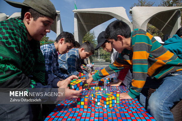 Third event of Iran Rubik Arman center supporting Palestinian