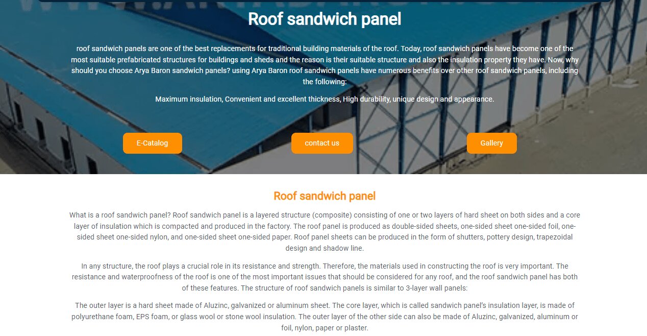 What is roof and wall sandwich panels?