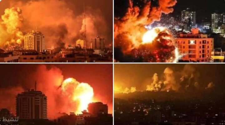 غزہ پر صیہونی رجیم کے شدید حملے/ مواصلات اور انٹرنیٹ منقطع+ ویڈیو