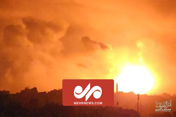 بمباران جنون آمیز شمال نوار غزه توسط ارتش رژیم صهیونیستی
