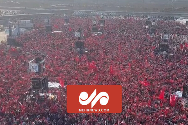 تظاهرات مردم ترکیه در استانبول برای حمایت از مردم فلسطین