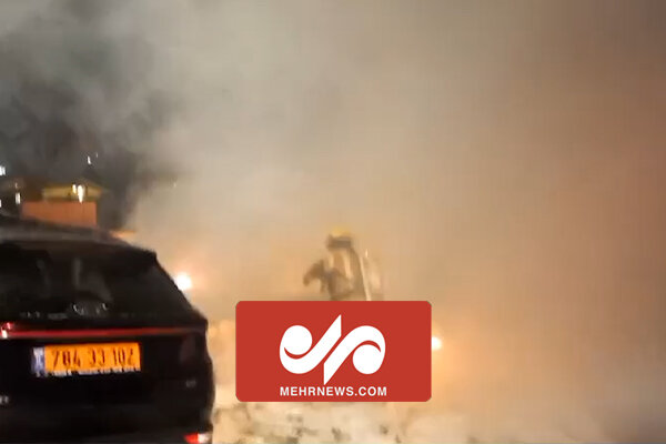تصاویری از انفجار و آتش سوزی مهیب در تل آویو