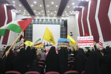 اجتماع مردم شهر «عالی‌شهر» در دفاع از مردم بی پناه غزه برگزار شد