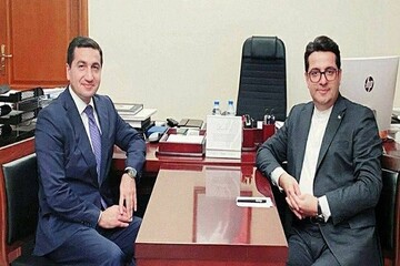 Iranian envoy, Azeri president's aide discuss bilateral ties