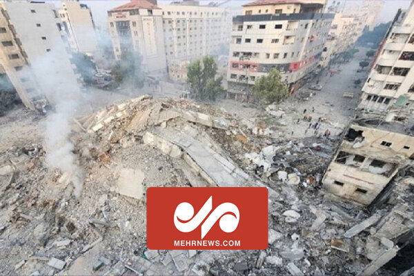 بمباران شدید شهر غزه توسط جنگنده‌های اسرائیلی