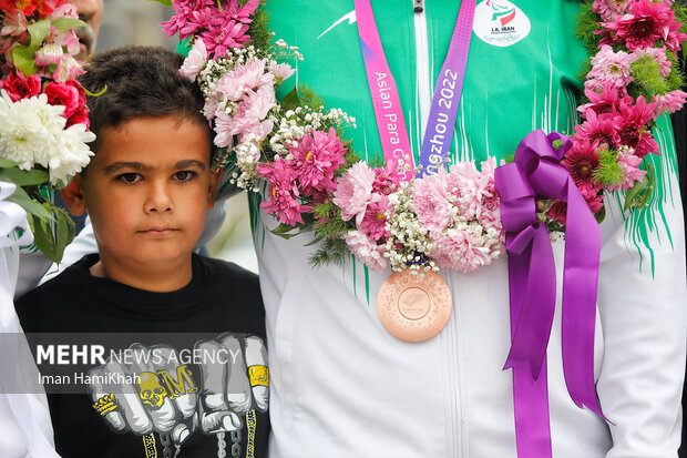 مراسم استقبال از مدال آوران پاراآسیایی هانگژو در همدان