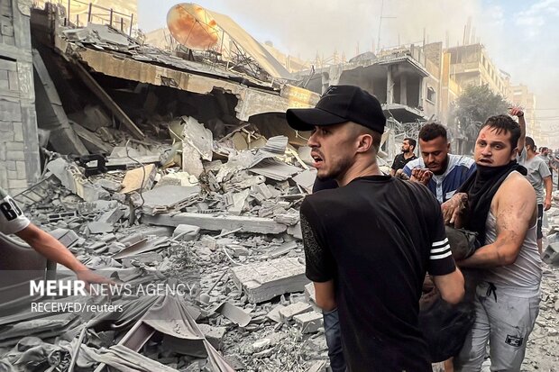 تداوم حمله وحشیانه رژیم صهیونیستی به مردم مظلوم غزه