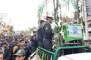 مراسم باشکوه وداع با شهید مدافع امنیت «محمدرضا کوشکی»