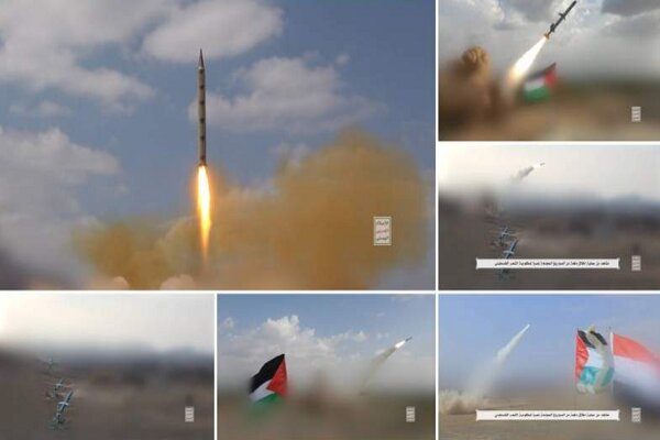شريط فيديو... مشاهد من إطلاق الصواريخ والمسيرات اليمنية التي استهدفت عمق الكيان الصهيوني