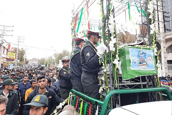 مراسم باشکوه وداع با شهید مدافع امنیت «محمدرضا کوشکی»