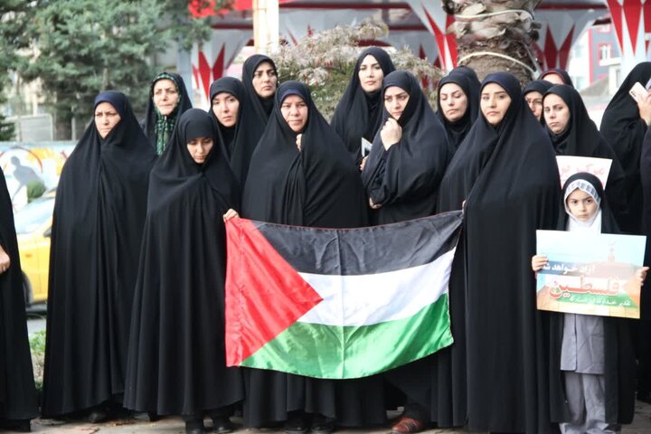 اجتماع مادران و کودکان آستارایی در پی جنایات رژیم اشغالگر قدس