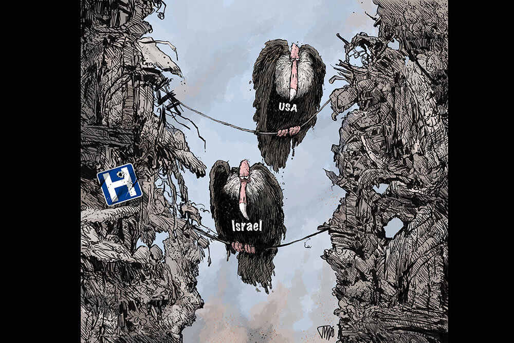 آثاری که مظلومیت «غزه» را تصویر کردند/ ذات کاریکاتور تاثیرگذاریست