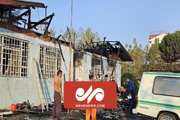 نخستین تصاویر از محل آتش سوزی مرکز ترک اعتیاد لنگرود