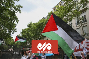 Danimarka'da Filistin'e destek gösterisi