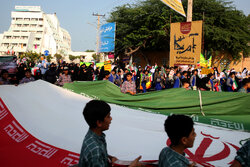 مراسم راهپیمایی ۱۳ آبان در نقاط مختلف استان بوشهر برگزار شد
