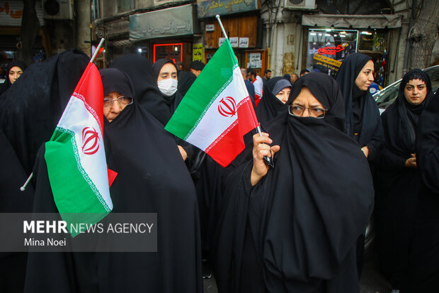 راهپیمایی 13 آبان در تبریز به رنگ حمایت از غزه