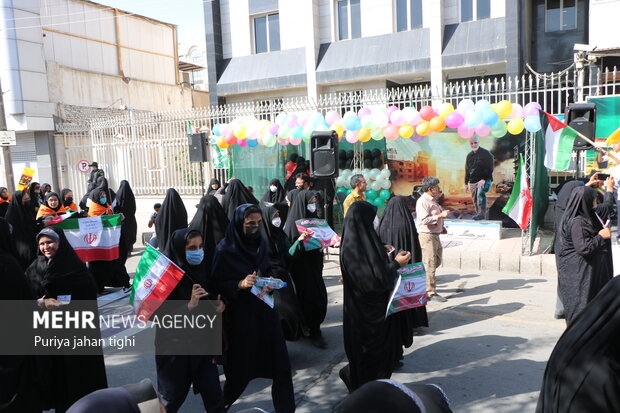 برگزاری راهپیمایی ۱۳ آبان در زاهدان