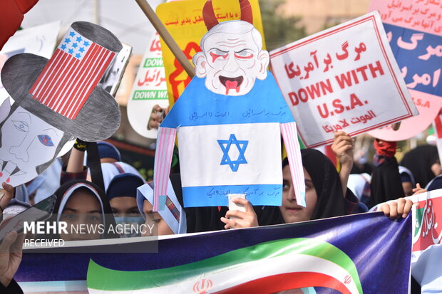 تجمع مردم دارالمومنین هرسین در حمایت از مردم غزه برگزار می‌شود