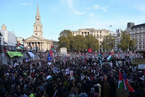 أكبر مظاهرة بواشنطن منذ بدء الحرب على غزة 