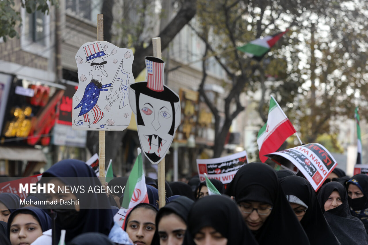 خروش مردم استکبارستیز تبریز در حمایت از مردم غزه/ همه آمدند