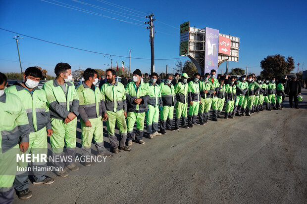 آیین پاکسازی مبادی ورودی همدان