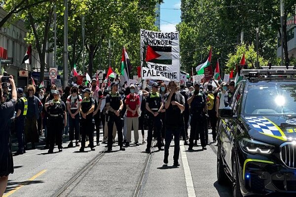 Avustralya'da Filistin'e destek gösterisi