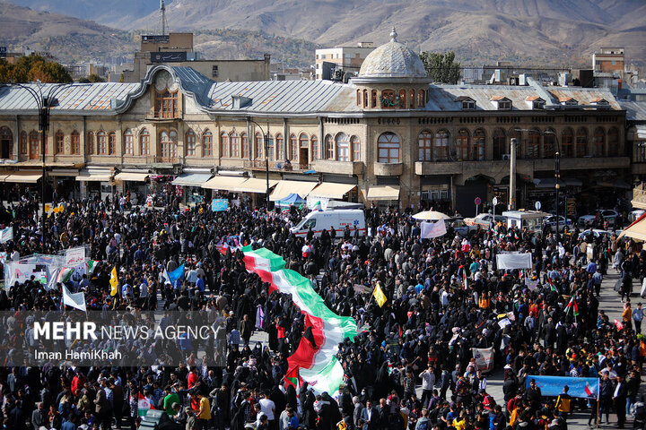 راهپیمایی سیزدهم آبان در همدان