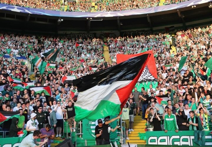 فلسطینی‌ترین تیم فوتبال دنیا در اروپا/شور هواداران سلتیک برای غزه