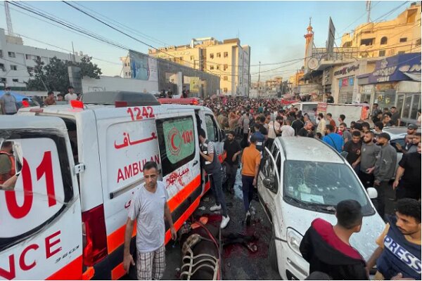 شهادت تعدادی از فلسطینی‌ها در حمله وحشیانه به بیمارستان الشفا