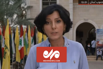 نمایش پرچم حزب الله در پخش زنده بی بی سی فارسی توسط کودک لبنانی
