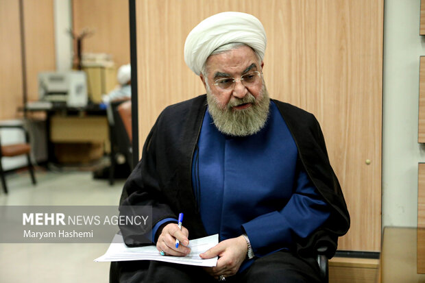 حجت الاسلام حسن روحانی در ششمین روز نام نویسی داوطلبان مجلس خبرگان رهبری حضور دارد
