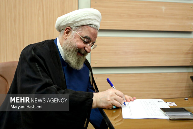 حجت الاسلام حسن روحانی در ششمین روز نام نویسی داوطلبان مجلس خبرگان رهبری حضور دارد
