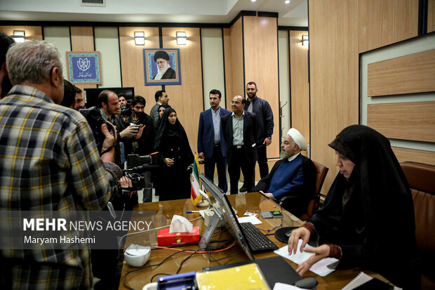 حجت الاسلام حسن روحانی در ششمین روز نام نویسی داوطلبان مجلس خبرگان رهبری حضور دارد
