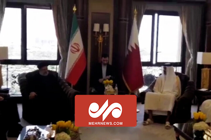 دیدار ابراهیم رییسی و امیر قطر در ریاض  دیدار ابراهیم رییسی و امیر قطر در ریاض