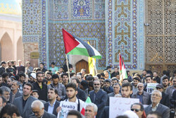 تجمع خودجوش اردبیلی‌ها در حمایت از مردم غزه/اسراییل رو به فنا است