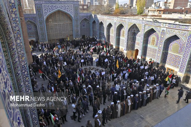 تجمع آذری ها در محکومیت جنایات رژیم صهیونیستی در اردبیل