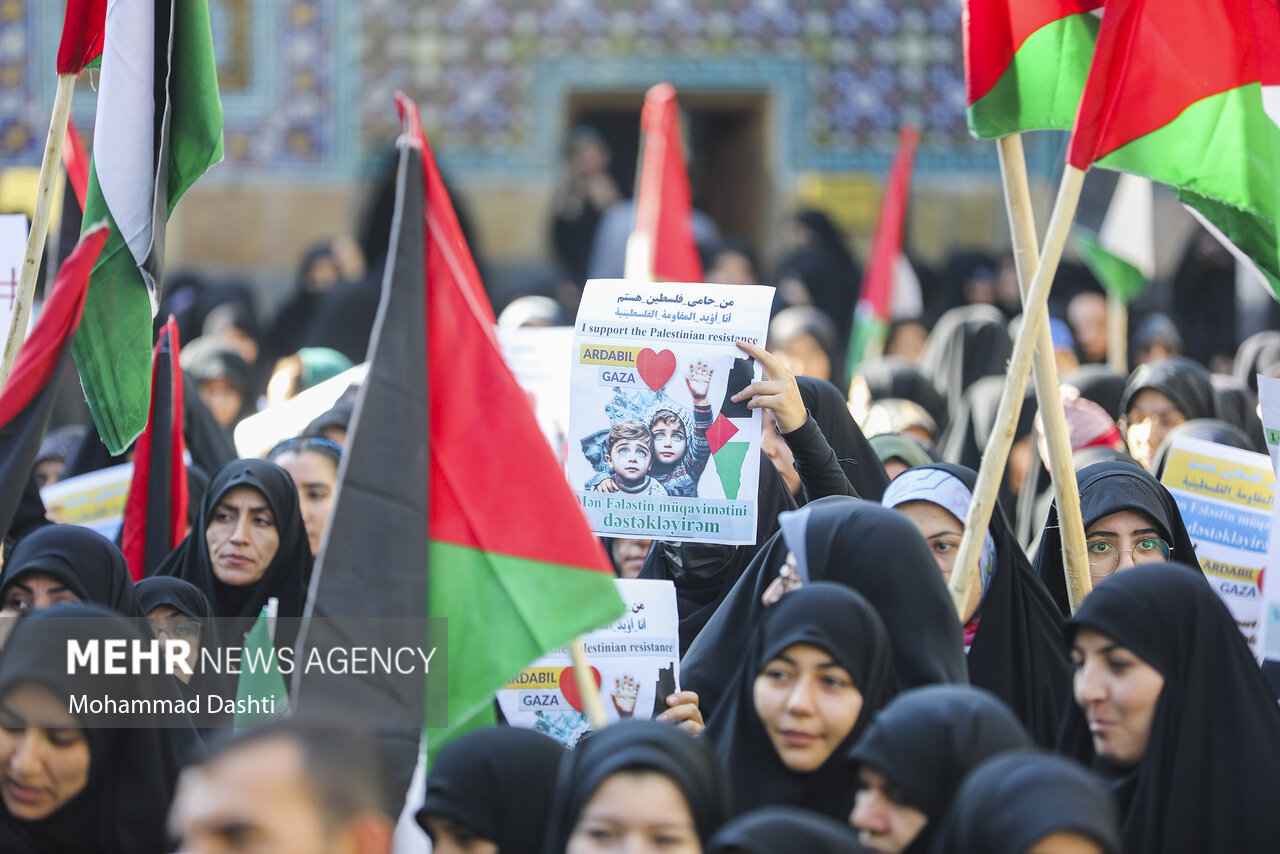 خروش مردم مازندران در حمایت از ملت مظلوم غزه